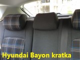 Uszyte Pokrowce samochodowe Hyundai Bayon kratka niebieska